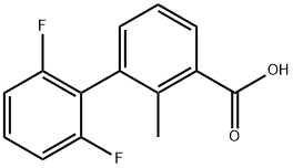 3-(2,6-Difluorophenyl)-2-methylbenzoic acid 结构式