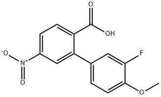 2-(3-Fluoro-4-methoxyphenyl)-4-nitrobenzoic acid Structure