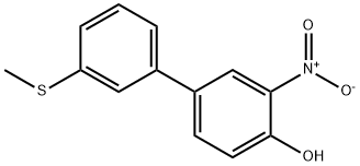 4-(3-Methylthiophenyl)-2-nitrophenol,1261974-41-7,结构式