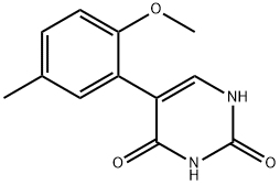 2,?4(1H,?3H)?-?Pyrimidinedione, 5-?(2-?methoxy-?5-?methylphenyl)?-,1261979-93-4,结构式