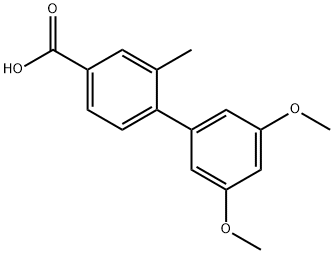 4-(3,5-Dimethoxyphenyl)-3-methylbenzoic acid 结构式