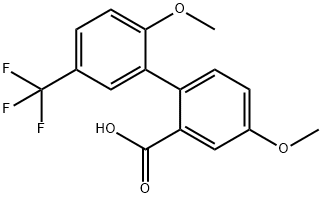 2-(2-Methoxy-5-trifluoromethylphenyl)-5-methoxybenzoic acid Structure