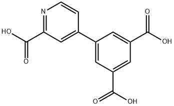 5-(2-carboxypyridin-4-yl)benzene-1,3-dicarboxylic acid Struktur