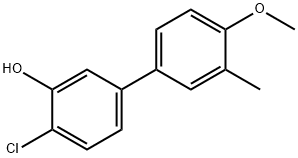 2-Chloro-5-(4-methoxy-3-methylphenyl)phenol Struktur
