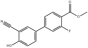 2-Cyano-4-(3-fluoro-4-methoxycarbonylphenyl)phenol|