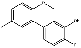 2-Fluoro-5-(2-methoxy-5-methylphenyl)phenol Structure