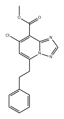 [1,2,4]Triazolo[1,5-a]pyridine-8-carboxylic acid, 7-chloro-5-(2-phenylethyl)-, methyl ester Struktur