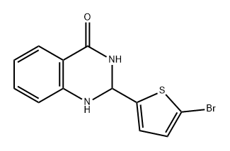 4(1H)-Quinazolinone, 2-(5-bromo-2-thienyl)-2,3-dihydro- Structure