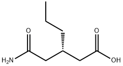 Hexanoic acid, 3-(2-amino-2-oxoethyl)-, (3S)- Struktur