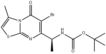 tert-butyl N-[(1S)-1-{6-bromo-3-methyl-5-oxo-5H-[1,3]thiazolo[3,2-a]pyrimidin-7-yl}ethyl]carbamate Structure