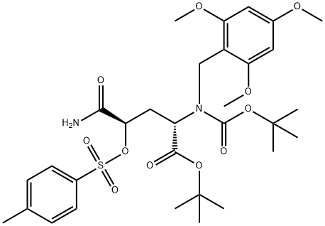 L-Glutamine, N2-[(1,1-dimethylethoxy)carbonyl]-4-[[(4-methylphenyl)sulfonyl]oxy]-N-[(2,4,6-trimethoxyphenyl)methyl]-, 1,1-dimethylethyl ester, (4R)-