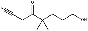 7-羟基-4,4-二甲基-3-氧代庚腈 结构式