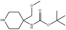 (4-(甲氧基甲基)哌啶-4-基)氨基甲酸叔丁酯,1262787-58-5,结构式