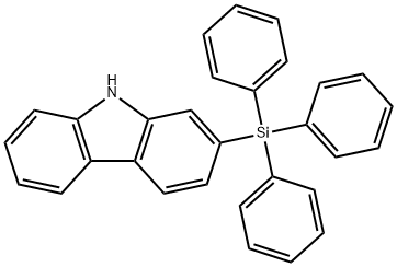 9H-Carbazole, 2-(triphenylsilyl)- Structure