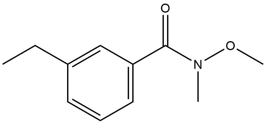 3-Ethyl-N-methoxy-N-methylbenzamide 化学構造式