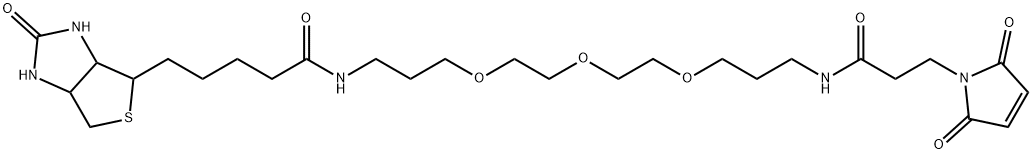 1H-Thieno[3,4-d]imidazole-4-pentanamide, N-[17-(2,5-dihydro-2,5-dioxo-1H-pyrrol-1-yl)-15-oxo-4,7,10-trioxa-14-azaheptadec-1-yl]hexahydro-2-oxo- 结构式