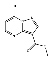 Pyrazolo[1,5-a]pyrimidine-3-carboxylic acid, 7-chloro-, methyl ester,1263059-06-8,结构式