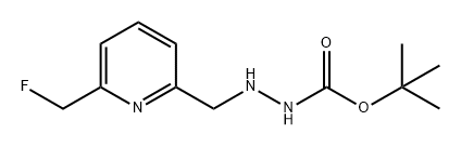 Hydrazinecarboxylic acid, 2-[[6-(fluoromethyl)-2-pyridinyl]methyl]-, 1,1-dimethylethyl ester Structure