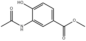 4-羟基-3-乙酰氨基苯甲酸甲酯 结构式