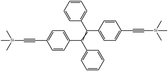 1,1'-(1,2-Diphenyl-1,2-ethenediyl)bis[4-[2-(trimethylsilyl)ethynyl]benzene] Structure