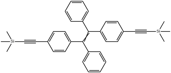 1,1'-(1,2-Diphenyl-1,2-ethenediyl)bis[4-[2-(trimethylsilyl)ethynyl]benzene]|1,1'-(1,2-二苯基-1,2-亚乙基)双[4-[2-(三甲基甲硅烷基)乙炔基]苯