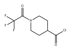 4-Piperidinecarbonyl chloride, 1-(2,2,2-trifluoroacetyl)- 化学構造式