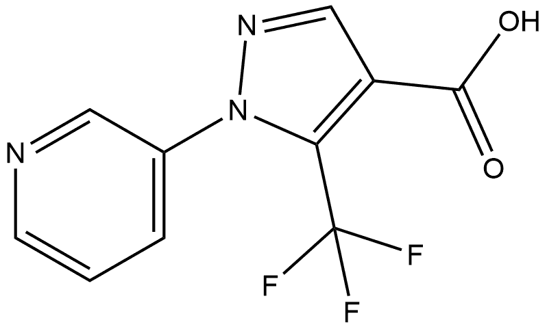 1-(Pyridin-3-yl)-5-(trifluoromethyl)-1H-pyrazole-4-carboxylic acid Struktur