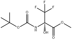 Alanine, N-[(1,1-dimethylethoxy)carbonyl]-3,3,3-trifluoro-2-hydroxy-, methyl ester Struktur