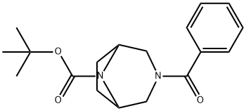 3,8-Diazabicyclo[3.2.1]octane-8-carboxylic acid, 3-benzoyl-, 1,1-dimethylethyl ester 结构式