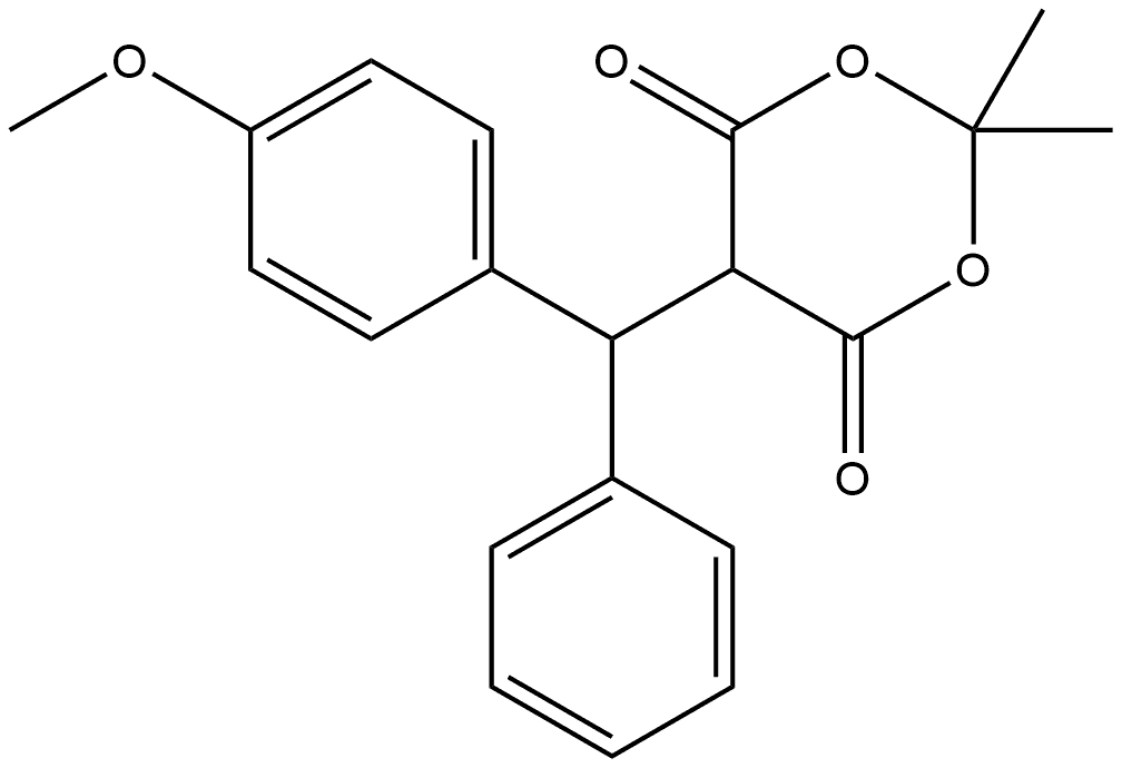 1,3-Dioxane-4,6-dione, 5-[(4-methoxyphenyl)phenylmethyl]-2,2-dimethyl-|