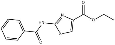 4-Thiazolecarboxylic acid, 2-(benzoylamino)-, ethyl ester 化学構造式