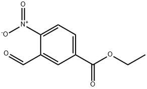 Benzoic acid, 3-formyl-4-nitro-, ethyl ester 化学構造式