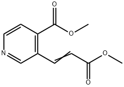 3-(3-Methoxy-3-oxo-1-propen-1-yl)-4-pyridinecarboxylic acid methyl ester Structure