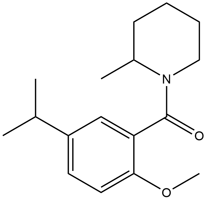 2-Methoxy-5-(1-methylethyl)phenyl](2-methyl-1-piperidinyl)methanone Structure