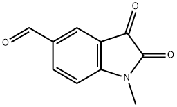 1H-Indole-5-carboxaldehyde, 2,3-dihydro-1-methyl-2,3-dioxo- 化学構造式