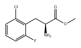 2-氨基-3-(2-氯-6-氟苯基)丙酸甲酯, 1266702-93-5, 结构式