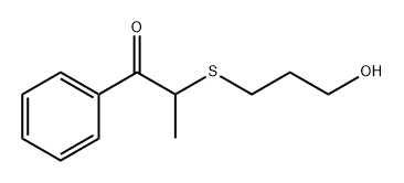 2-((3-羟基丙基)硫代)-1-苯基丙烷-1-酮, 1266809-05-5, 结构式