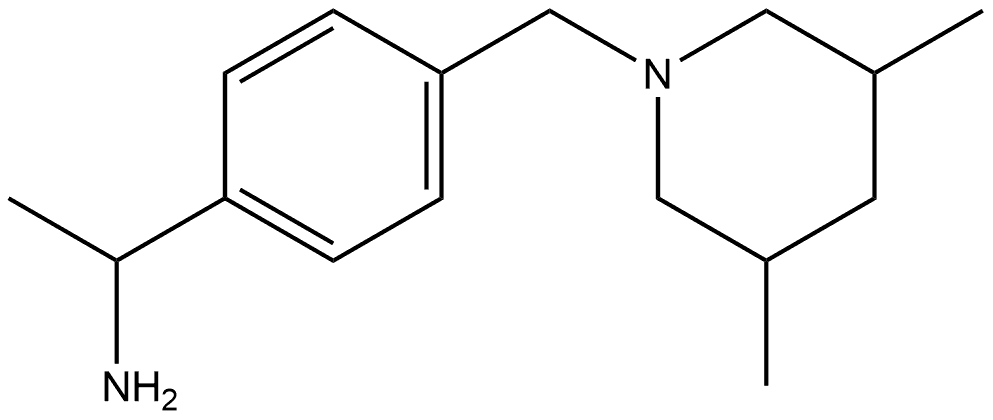 4-[(3,5-Dimethyl-1-piperidinyl)methyl]-α-methylbenzenemethanamine Structure