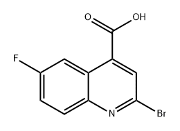 2-溴-6-氟喹啉-4-羧酸,1266896-68-7,结构式