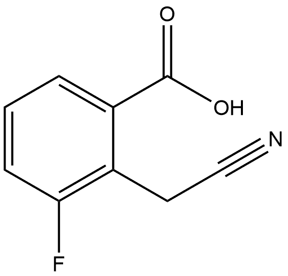 2-(Cyanomethyl)-3-fluorobenzoic acid Structure