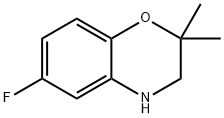 6-氟-2,2-二甲基-3,4-二氢-2H-苯并[B][1,4]噁嗪 结构式