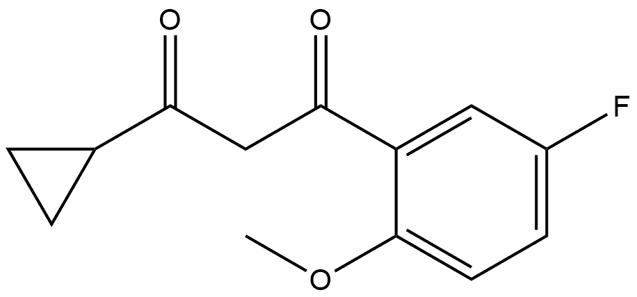 1-Cyclopropyl-3-(5-fluoro-2-methoxyphenyl)-1,3-propanedione Structure