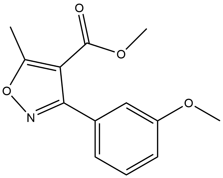 3-(3-甲氧基苯基)-5-甲基异噁唑-4-甲酸甲酯, 1267280-51-2, 结构式