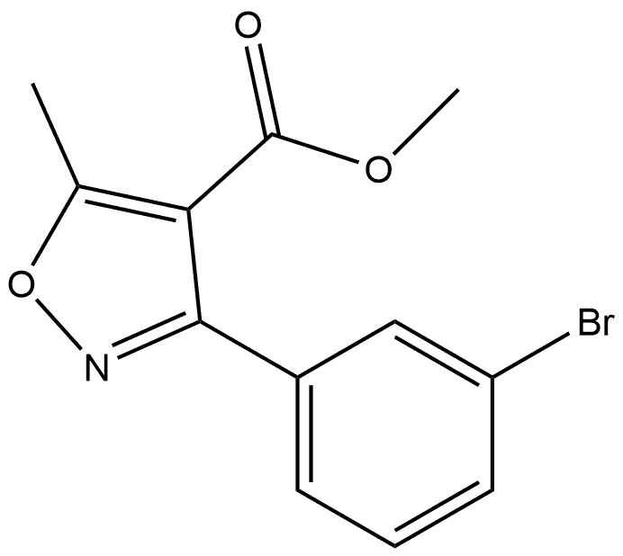 3-(3-溴苯基)-5-甲基异噁唑-4-甲酸甲酯,1267299-78-4,结构式