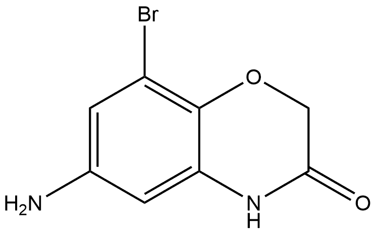 6-氨基-8-溴-2H-苯并[B][1,4]噁嗪-3(4H)-酮,1267309-16-9,结构式