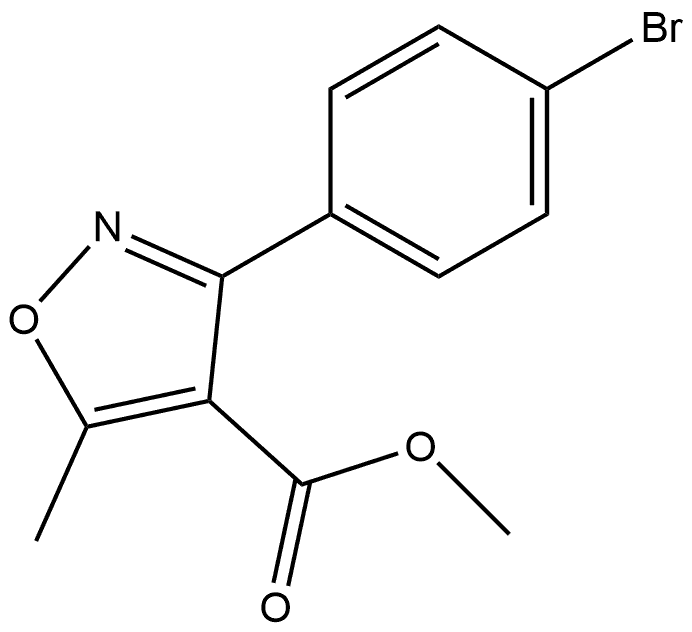 3-(4-溴苯基)-5-甲基异噁唑-4-甲酸甲酯,1267314-69-1,结构式