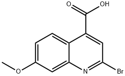 4-Quinolinecarboxylic acid, 2-bromo-7-methoxy- Structure