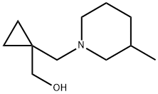 (1-((3-甲基哌啶-1-基)甲基)环丙基)甲醇, 1267426-08-3, 结构式