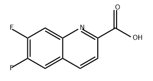 2-Quinolinecarboxylic acid, 6,7-difluoro- 结构式