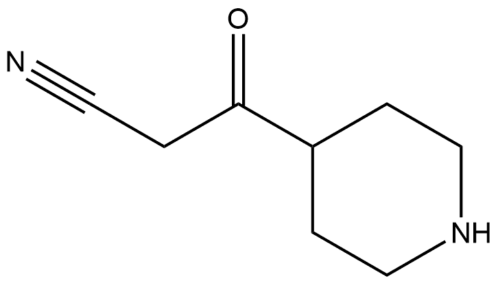 4-Piperidinepropanenitrile, β-oxo- Structure